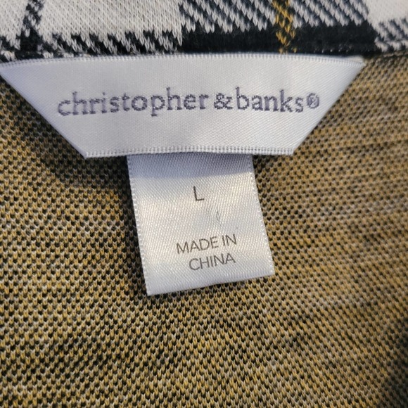 SALE-Christopher & Banks women's plaid cottage grandma zippered vest size large - Picture 11 of 11